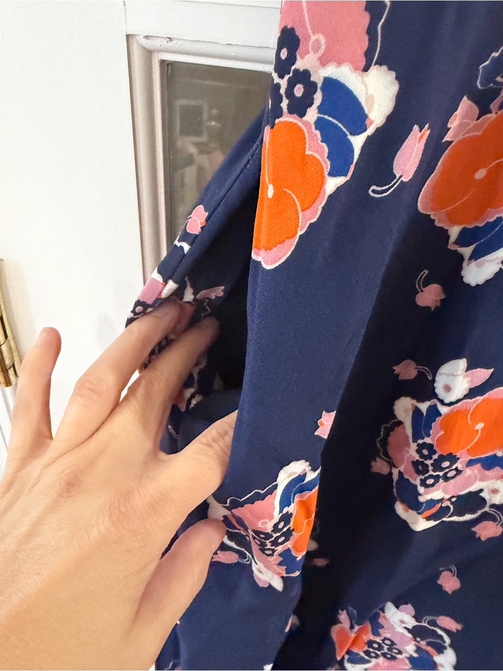 Boden Ruth Navy Floral A-Line Midi Dress - Size 8 - Picture 4 of 8